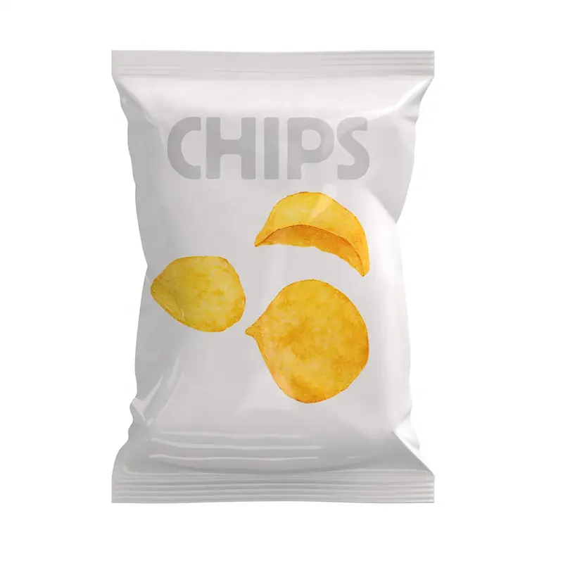 Wholesale Custom Printed Logo Metallic Foil Bag For Potato Chips Plantain Chips Packaging Bag