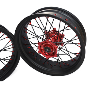 Ruedas Delanteras para Motocicleta CR 125 250 <span class=keywords><strong>Cc</strong></span>, Llantas de Carretera, Ruedas Supermoto con Radios para <span class=keywords><strong>HONDA</strong></span>, MOQ 1 Juego - Product Image 6