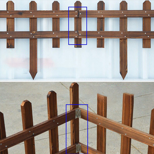 DD1866 Staccionata <span class=keywords><strong>in</strong></span> <span class=keywords><strong>Legno</strong></span> Bianca per Bordo Giardino Bordura Decorativa per Prato Aiuole Pannelli per Sentieri Paesaggistici Recinzione per Piante - Product Image 2
