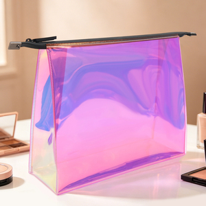 Magnifique trousse de maquillage holographique esthétique Y2K avec TPU irisé <span class=keywords><strong>pour</strong></span> femmes élégantes, trousse de toilette de voyage et accessoires de vacances - Product Image 2