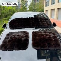 Coussin de siège de voiture en fourrure de renard, écologique, en fourrure de renard véritable, pour conducteur, pour véhicule