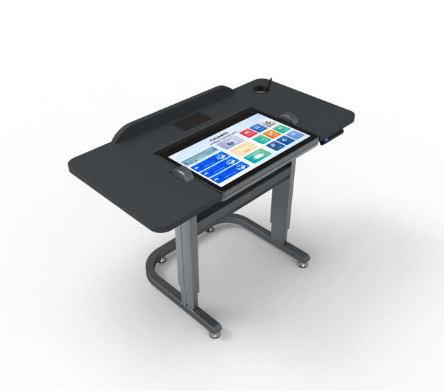 Electric Metal AI Teacher Lecture Desk with Height Adjustable Design