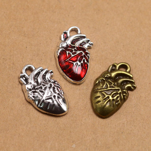 Émail Coeur Humain Organe Porte-clés Charme Science Médecine Anatomique Pendentif Biologie DIY Boucle D'oreille Collier Fabrication de Bijoux Trouver - Product Image 1