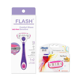 Maquinillas de Afeitar <span class=keywords><strong>FLASH</strong></span> Halo 5 Lady Body Care, Sistema de Color Rosa <span class=keywords><strong>para</strong></span> Mujer, 5 Cuchillas, Acero Inoxidable Importado, Producto <span class=keywords><strong>para</strong></span> Afeitar <span class=keywords><strong>la</strong></span> <span class=keywords><strong>Cara</strong></span> - Product Image 6