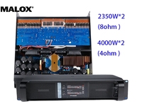 Amplificateur de puissance professionnel MALOX FP14000 à 2 canaux, 2350Wx2, 4 ohms, en métal, garantie de 2 ans, prises optionnelles, SNR 112dB, son DJ