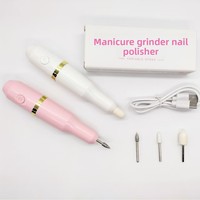 Mini polisseuse à ongles USB pratique pour éliminer les peaux mortes, polisseuse à ongles électrique pour le polissage des ongles