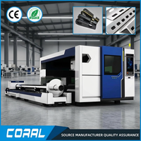 Machine de découpe laser à fibre CNC CORAL CRL-4015C 1500W-6000W pour tuyaux, tubes, tôles, métaux, refroidissement par eau, haute précision, IA