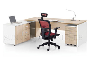 Meubles de bureau à domicile design moderne en forme de L coin en bois bureau <span class=keywords><strong>d</strong></span>'ordinateur (SZ-OD553) - Product Image 6