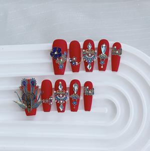 10 <span class=keywords><strong>uñas</strong></span> postizas hechas a mano negras, blancas, rosas, estilo francés, diseños de estrellas, <span class=keywords><strong>uñas</strong></span> postizas de almendras portátiles para mujeres - Product Image 6
