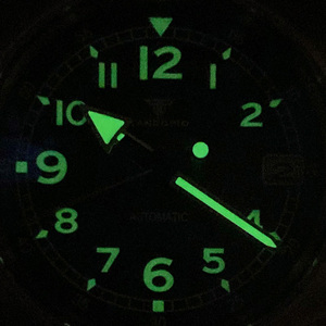 Orologio da Polso da Uomo in Bronzo CUSN8/Titanio con Quadrante Verde, Modello da Pilota/Campo, Luminoso e dal Carattere Retrò con Cinturino in Pelle - Product Image 4