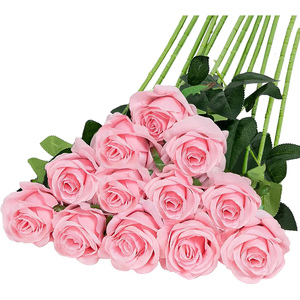 Rosas Artificiales de Terciopelo de 7 cm, Decoraciones para Bodas, Día de la Madre, San Valentín, Hechas a Mano, Duraderas de 3 a 5 Años - Product Image 1