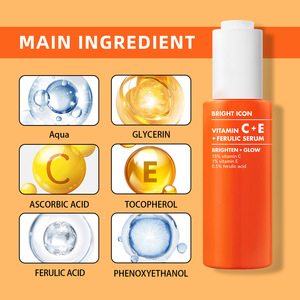 Sueros faciales veganos y sin crueldad Vitaminas C + E + <span class=keywords><strong>Ferulic</strong></span> Iluminador Calmante Suero para el cuidado de la piel facial - Product Image 2