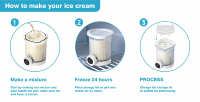 Machine à glace électrique multifonctionnelle pour la maison avec cuillère à crème et design en spirale 13-en-1 pour desserts glacés faits maison
