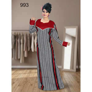 Exportador Indio de Vestidos Kaftan Plisados Únicos para Mujer, Vestido Largo Elegante y Transpirable para Fiestas y Bodas, Tallas Grandes - Product Image 2