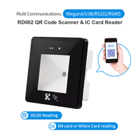 Lector de tarjetas Rakinda RD002 USB 125KHz TCP IP, control de acceso Ethernet, código QR, Wiegand