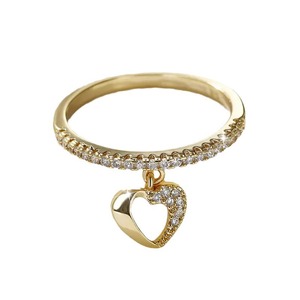 Anillo con Colgante de Corazón Calado para Mujer, Joyería Minimalista para el Dedo Índice - Product Image 6