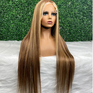 Peluca de cabello humano rubio con encaje Frontal, brasileña, 360, 13x4, 13x6, HD, para mujeres blancas, venta al por mayor - Product Image 2