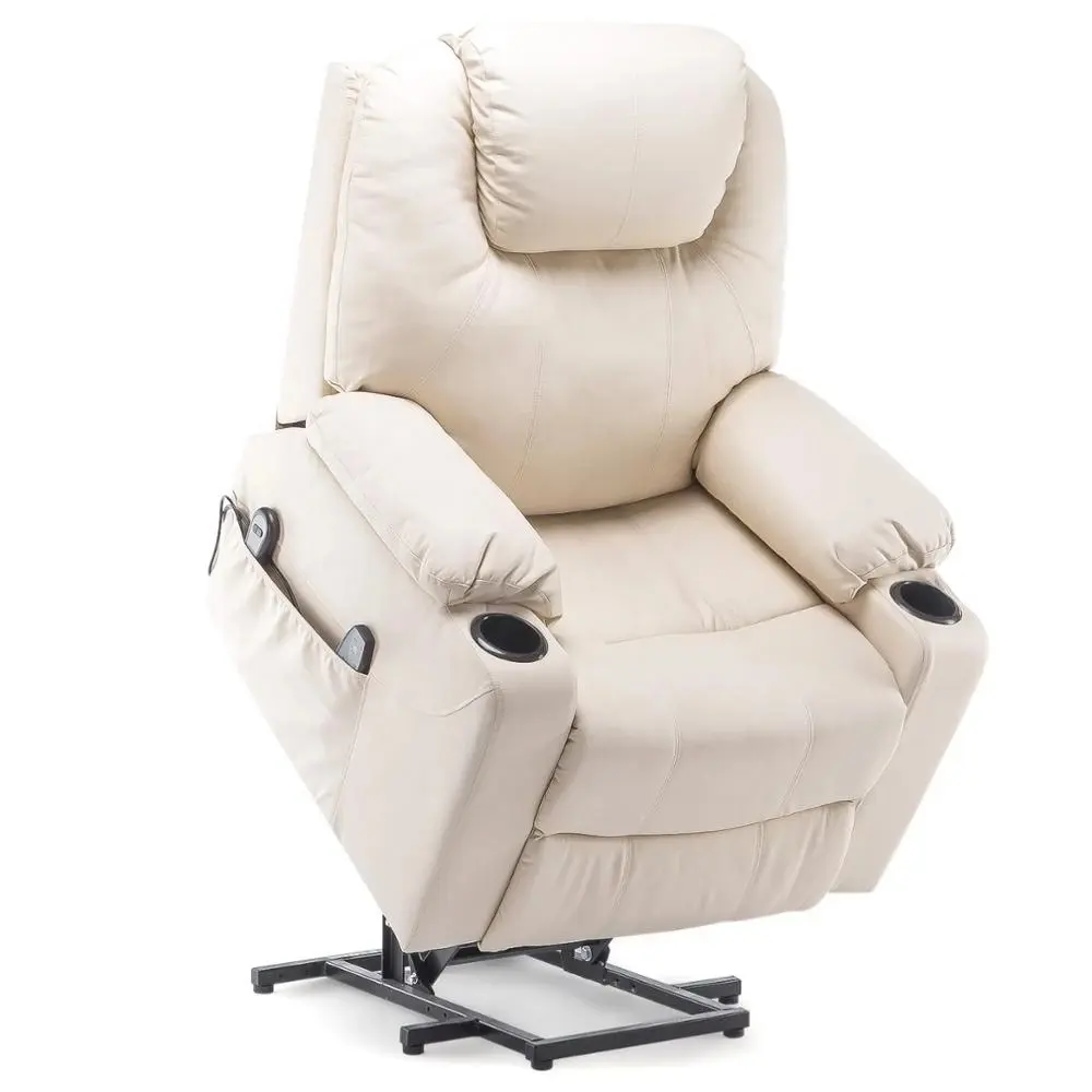 Luxus breiter elektrischer Massage stuhl mit Heiz funktion Ergonomischer Power Lift Recliner Freizeit sofa Home Salon Lounge Sessel