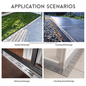 Canal <span class=keywords><strong>de</strong></span> drenaje lineal plano <span class=keywords><strong>de</strong></span> acero inoxidable 304 |   Kit <span class=keywords><strong>de</strong></span> Drenaje para Balcón, Patio, Techo y Jardín - Product Image 6