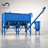 Silo à ciment conteneurisé portable 1x20GP, silo horizontal mobile, silo à poudre avec armoire électrique intégrée