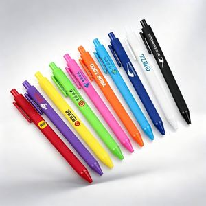 Plastic Fancy School Custom logo Ball Point <b>Color</b> Ballpoint <b>Pen</b> Ink <b>Pens</b> Custom Logo - Product Image 1