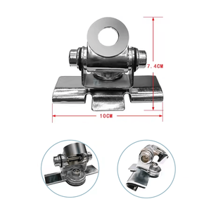 Adjustable <b>Angle</b> Silver Stainless Clip Mount <b>Bracket</b> Hatchback Door Mount Antenna <b>Bracket</b> for Mobile Car Antenna - Product Image 4