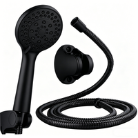 Ensemble de douche à main moderne avec 5 modes de jet, douchette réglable avec flexible et bras de douche pour robinet de bain