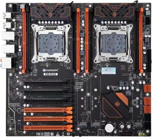 Huanzhi X99-F8D PLUS เมนบอร์ดสองช่องทางชิปเซ็ต C612 Intel เกมการแสดงผลปัญญาประดิษฐ์ซีพียูแบบเปิดหลาย E5 - Product Image 1