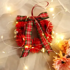 Новый дизайн Рождественская елка венок украшения блестящая гирлянда Рождественский венок