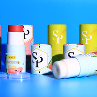 Carton biodégradable personnalisé pour déodorant/parfum solide/baume à lèvres en papier torsadé contenants en tube vide