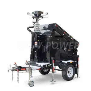 Outdoor Security CCTV Camera Solar Power Surveillance Lighting Mobile Trailer