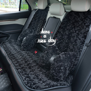 Fundas de Asiento de Coche de Piel Sintética, Juego Completo, Cálidas para Invierno, Cojines Delanteros de Felpa Gruesa Decorativos - Product Image 4