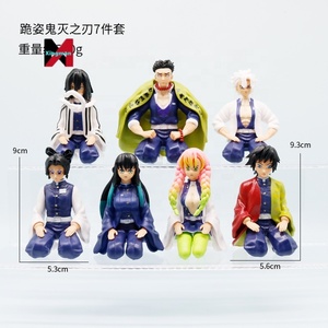 <span class=keywords><strong>Tanjiro</strong></span> seduto posa figura modello Demoned <span class=keywords><strong>Slayer</strong></span> in PVC resina Desktop decorazione per auto Anime gioco da collezione ornamento stile cartone animato giocattolo - Product Image 1