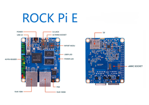 Scheda di Sviluppo Mini Rock <span class=keywords><strong>Pi</strong></span> <span class=keywords><strong>E</strong></span> Rk3328 per Router Software con Doppia Ethernet, Alimentata da Ubuntu, CPU Arm Cortex-A53 a 64 bit - Product Image 3