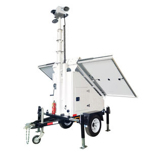 Remorque <span class=keywords><strong>solaire</strong></span> portable CCTV avec 3 panneaux solaires pour chantiers de construction éloignés - Product Image 4