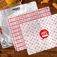 Papier d'emballage alimentaire résistant à la graisse et à l'humidité, en nid d'abeille / kraft / pour hamburgers / pour emballer les hamburgers