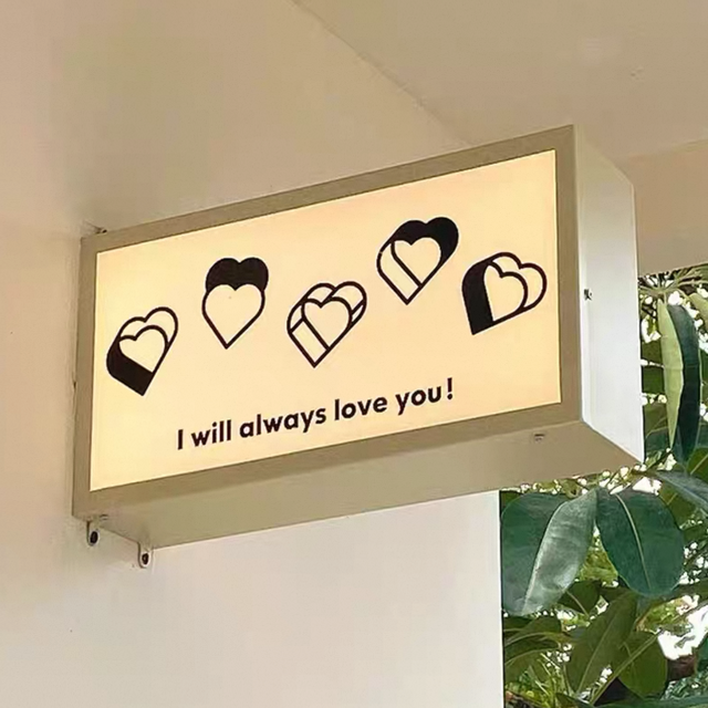 Tube Street Signage LED Light Box Coffee Shop Business Acrylic Outdoor Wall Hanging Decorative Eco-Friendly Advertising Sign