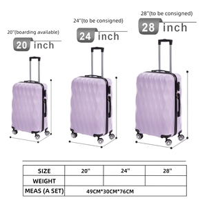 Juego de Maletas de Viaje de Cuatro Piezas de ABS Ligero con Ruedas Giratorias, Diseño de Dibujos Animados, Logotipo OEM al por Mayor, MOQ Bajo - Product Image 2