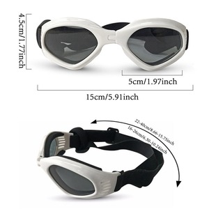 Lunettes pliables pour chiens, lunettes de soleil coupe-vent pour chiens <span class=keywords><strong>avec</strong></span> bande élastique réglable, lunettes pour animaux de compagnie <span class=keywords><strong>avec</strong></span> protection contre la poussière UV, vente en gros - Product Image 4