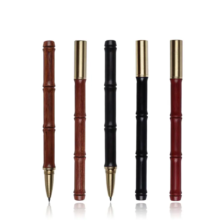 TTX ปากกาไม้ไผ่โลหะหรูหรา,ปากกาไม้พาณิชย์สำนักงานสีแดงทองใหม่ออกแบบโลโก้ได้ตามต้องการเป็นมิตรกับสิ่งแวดล้อม