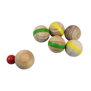 Juego <span class=keywords><strong>de</strong></span> <span class=keywords><strong>Petanca</strong></span> <span class=keywords><strong>de</strong></span> Madera <span class=keywords><strong>de</strong></span> Haya Natural <span class=keywords><strong>de</strong></span> 6 Piezas, Reutilizable, Certificado EN71/CE, para Fiestas Familiares - Product Image 2