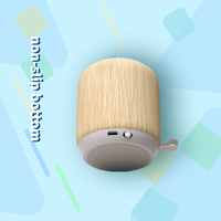Nuevo Modelo de Bocina Inalámbrica Portátil con Bluetooth, Bocina Luminosa de Bambú con Luz LED