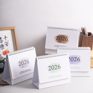 2026 bàn nhỏ lịch đơn giản phong cách Tiếng Anh phiên bản morandi Giấy Máy tính để bàn đồ trang trí đồng hồ in di động - Product Image 3