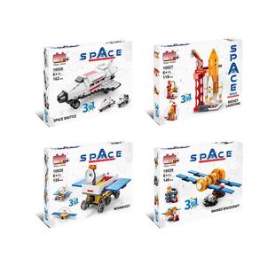 ELI TOYS Ensemble de blocs de construction éducatifs 4-en-1 : <span class=keywords><strong>Navette</strong></span> <span class=keywords><strong>spatiale</strong></span> et base de lancement, 1152 pièces, <span class=keywords><strong>jouet</strong></span> de construction électronique en ABS - Product Image 6