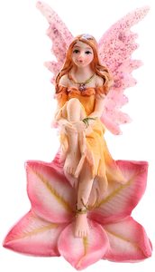 Sculpture de personnages féeriques, lot de 4 fleurs, décoration du jardin ou de la maison - Product Image 3