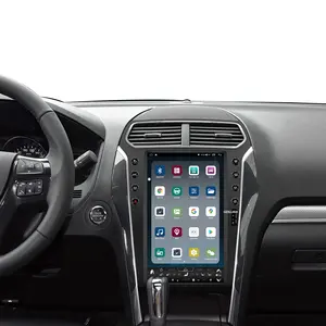 Gerlish Tesla Style Radio DVD Mobil untuk Ford Explorer 2013-2018 Android layar vertikal navigasi GPS pemutar Multimedia