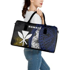 Haute qualité étanche PU main <span class=keywords><strong>voyage</strong></span> sac en cuir polynésie Hawaii fleur impression élégant grande capacité sac de <span class=keywords><strong>voyage</strong></span> - Product Image 3