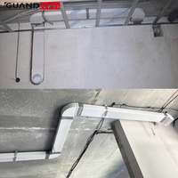 Conduit plat en PVC 256x48mm, gaine de ventilation rectangulaire à profil bas pour système de ventilation HVAC de plafond