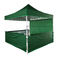 Sunshine Market - Carpa de Aluminio para Vendedores de Comida, Interior/Exterior, Roja y Negra, Impermeable, Portátil, para Todas las Estaciones, para Frutas y Verduras