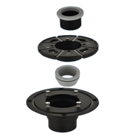 Siphon de sol ABS américain pour douche, sortie linéaire droite, joint en caoutchouc anti-fuite, design moderne noir pour salle de bain et cuisine